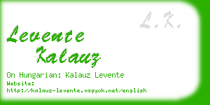 levente kalauz business card